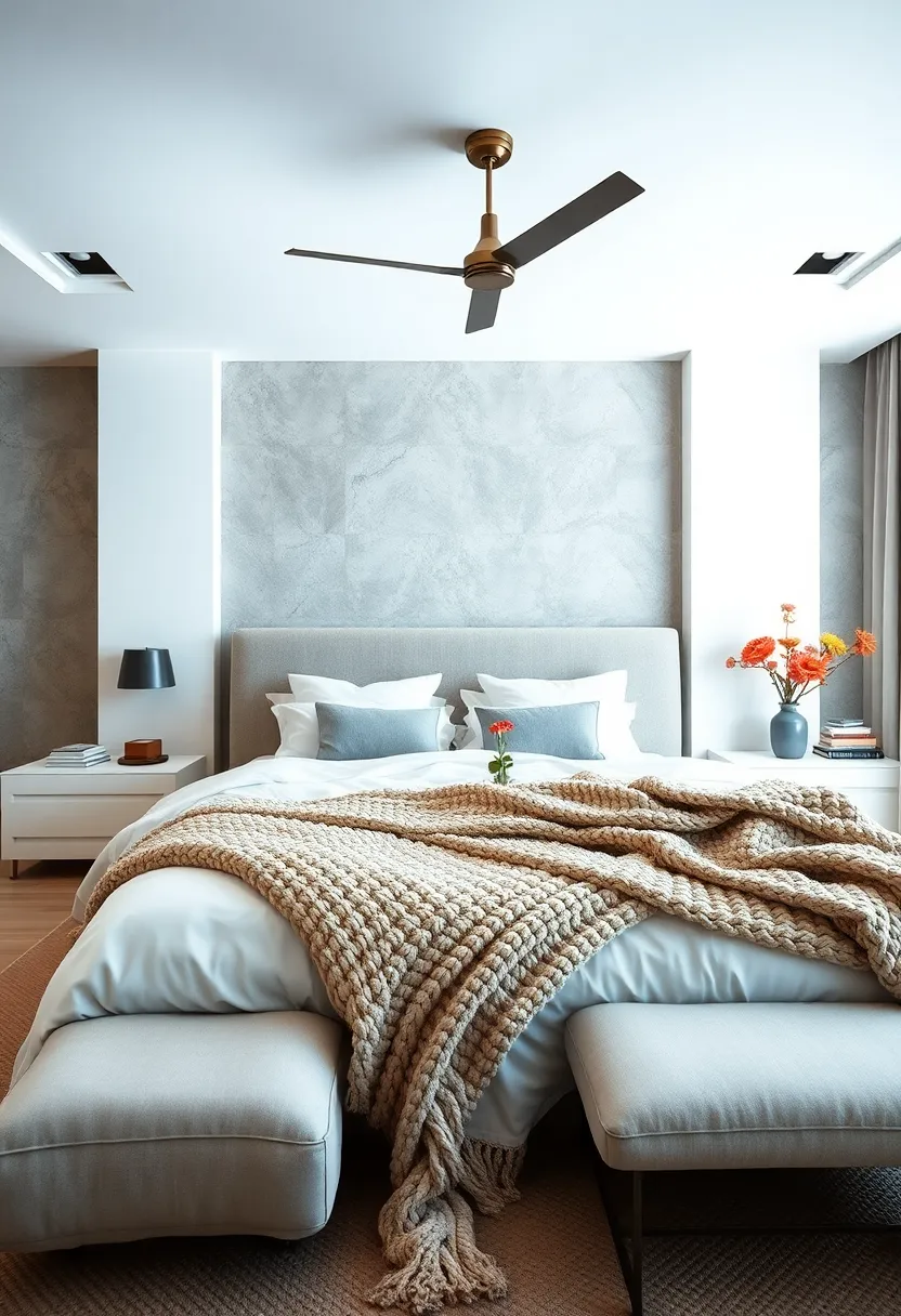 Choosing Minimalist Bedding‌ Combined with Chunky Knit Blankets for a Modern Cozy feel