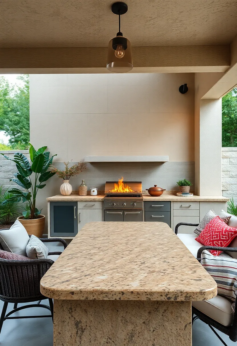 earth-toned Kashmir ⁢Gold Granite for a⁤ Cozy and Inviting Outdoor​ Kitchen