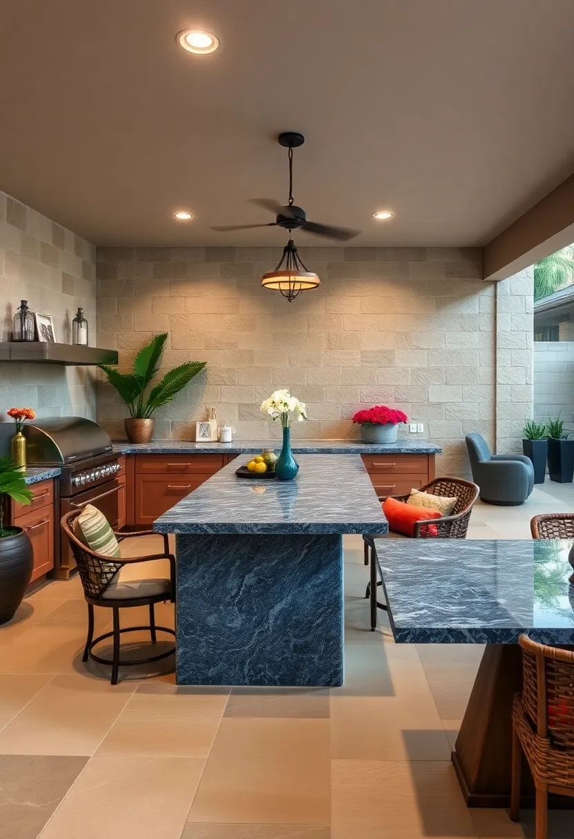 Rich Blue Pearl Granite Adding Depth and Color to Your Backyard Space