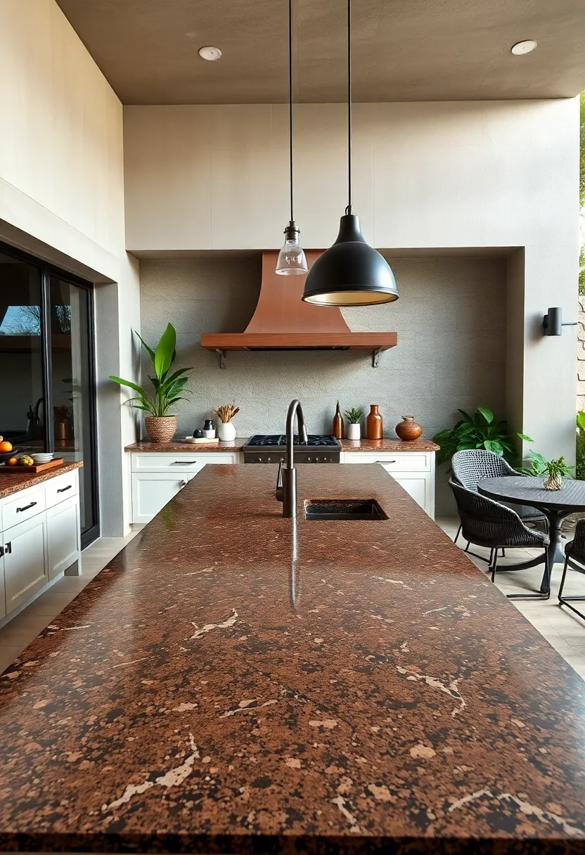 Striking Coffee Brown granite with Deep‌ Chocolate Hues‌ and Speckles