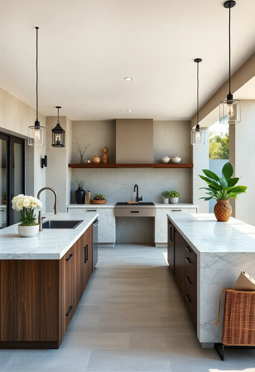 Unique Coastal White Granite with soft Blues and Greens Inspired by the Ocean