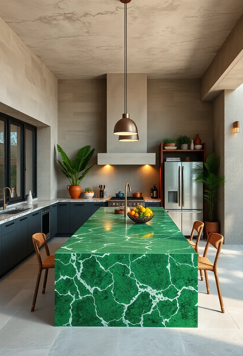 Vibrant Verde Butterfly Granite Infusing a Fresh Green element into Your Kitchen