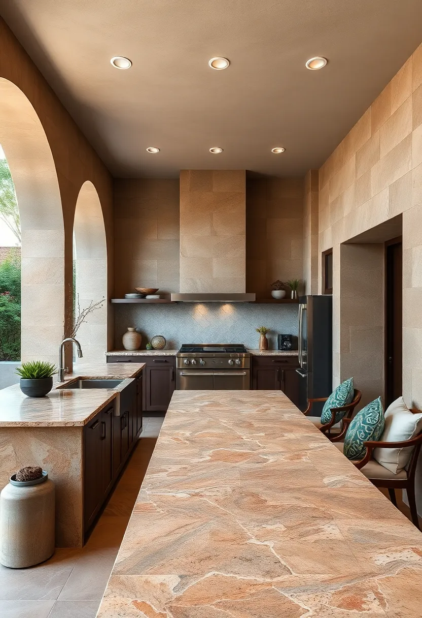 Warm and Earthy Tan Brown Granite with Natural Veining Patterns