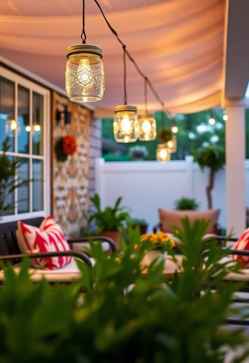 Hanging Lanterns with ‌Lace-Trimmed Mason jars:‌ Decorate​ rim edges with lace for ‍a delicate‍ pattern‌ that casts ⁢intricate⁣ shadows when ​lit