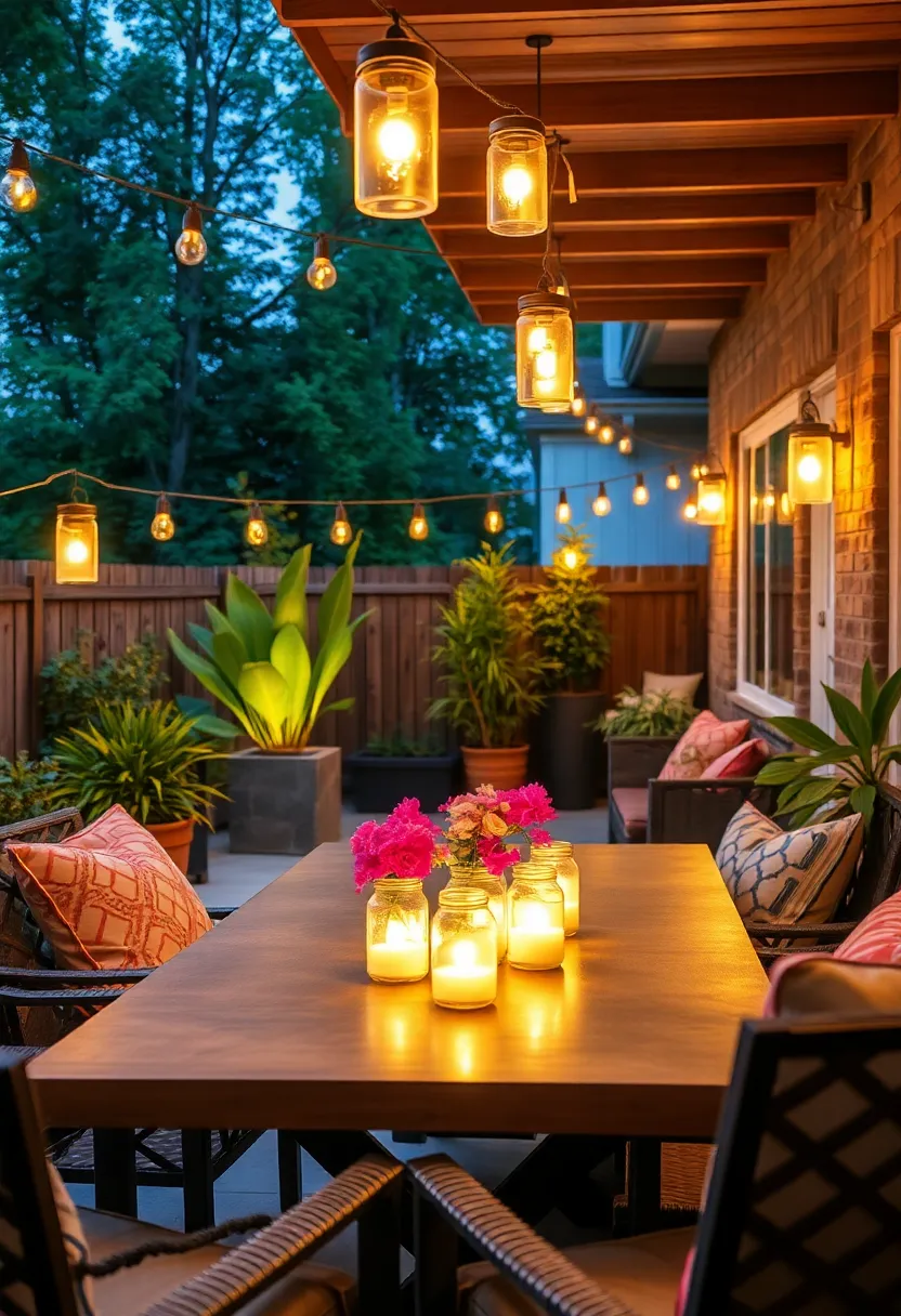Frosted Mason Jar lamps:⁢ Frost jars​ with spray paint‌ to diffuse light softly,creating a ⁤subtle,inviting glow on your outdoor table