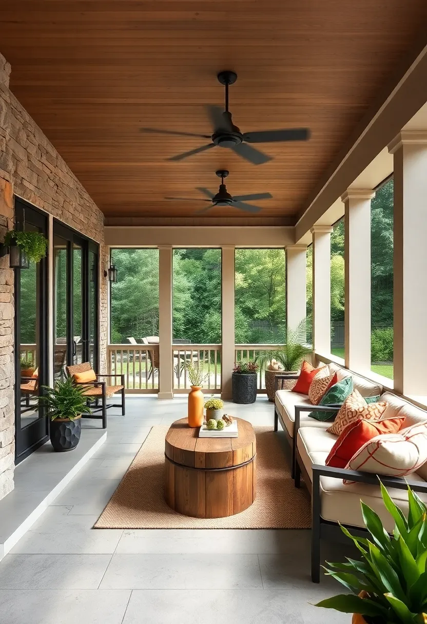 Indoor-Outdoor Fusion – Cushioned ⁢built-in seating ⁤with durable upholstery seamlessly blending indoor comfort with outdoor ruggedness