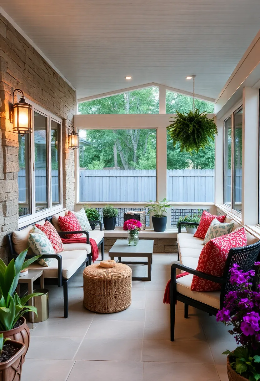 Multi-Level Seating – Tiered ⁢built-in benches that ⁢add ⁣depth and variety to⁢ the porch layout, encouraging social interaction from all angles