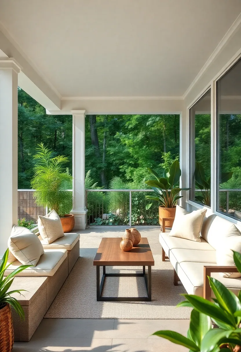 Modern Minimalist Lounge – Sleek built-in benches paired with neutral-toned pillows for ⁢a clean and calming atmosphere