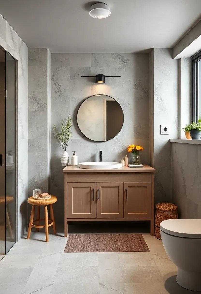 Use multifunctional furniture, like⁣ a vanity ⁣with⁢ built-in laundry hampers