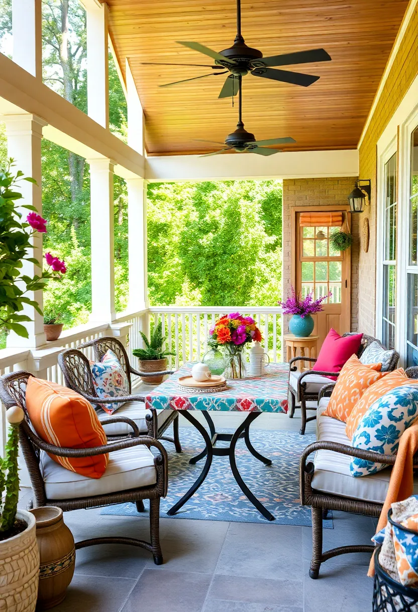 Paint your porch ceiling‍ a cheerful turquoise or coral to make the space ​pop