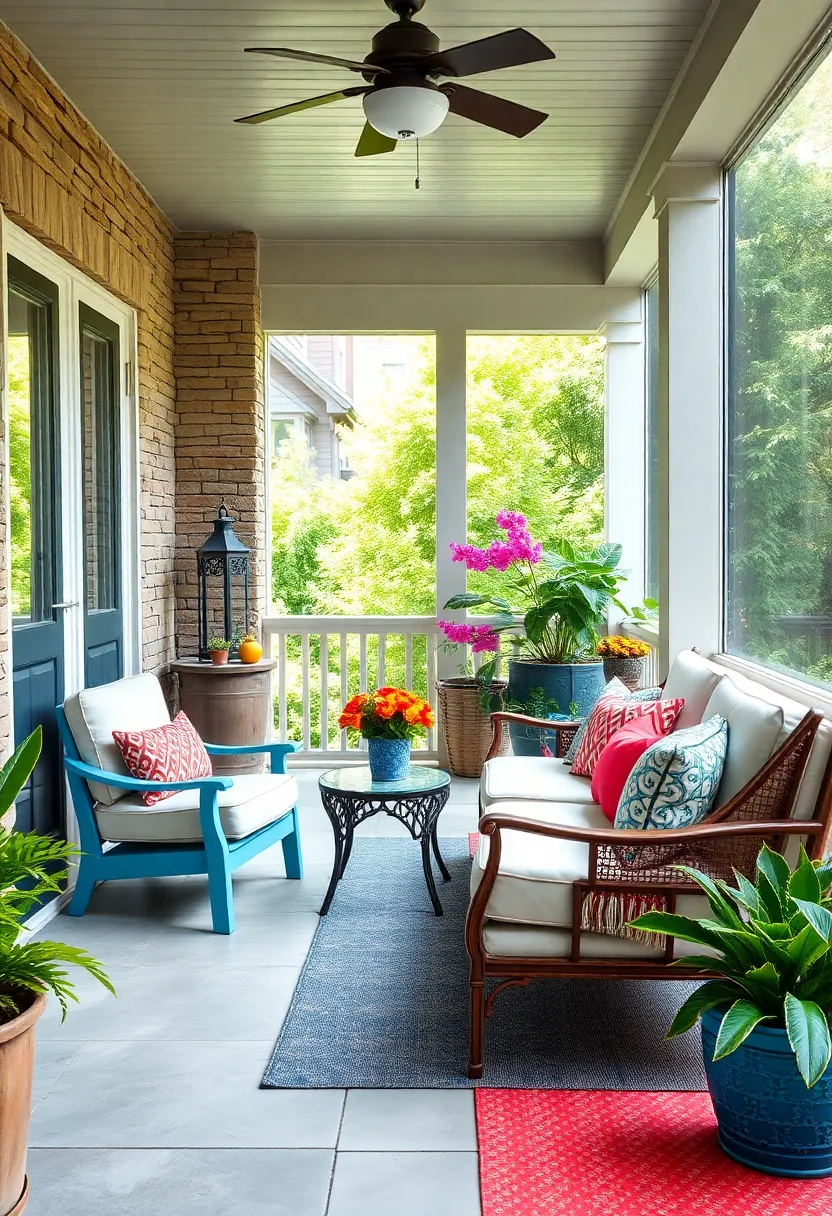 Incorporate a bold, painted accent chair​ as a statement piece