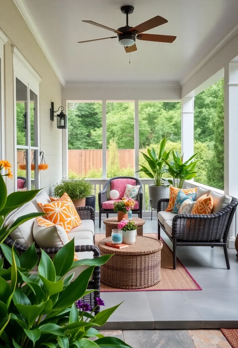 Layer⁣ in mix-and-match outdoor pillows featuring ‌geometric or floral prints