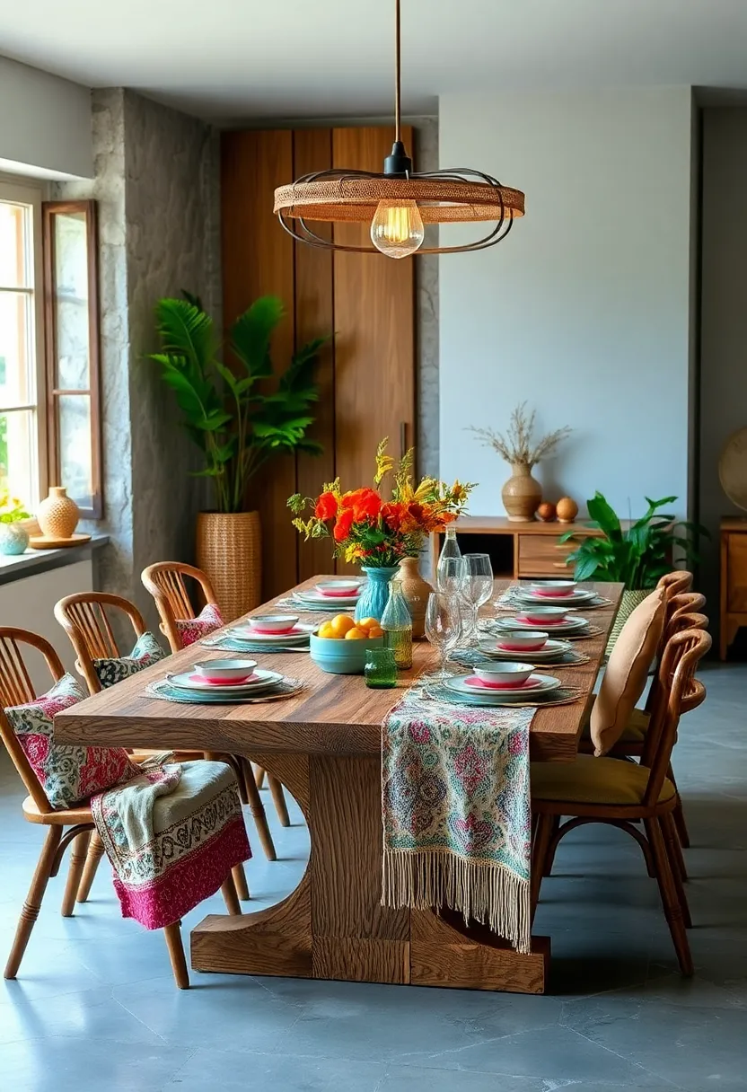 Bohemian​ Bliss: ⁣Layer colorful, patterned textiles ⁣and mix-and-match vintage dishware for⁢ a carefree, artistic atmosphere