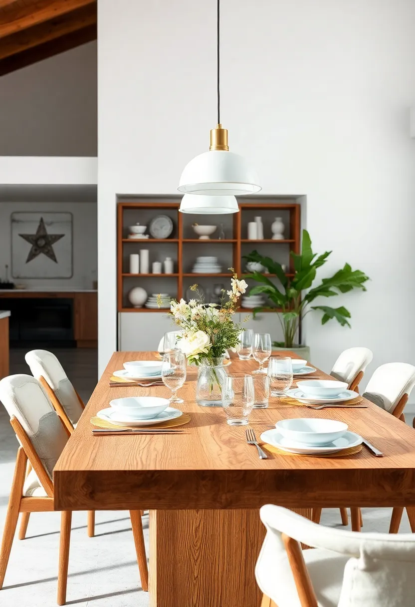 classic White & Wood: Pair your wooden table with ‌crisp white‌ dishes and clear glassware for‍ a clean ‍and timeless aesthetic