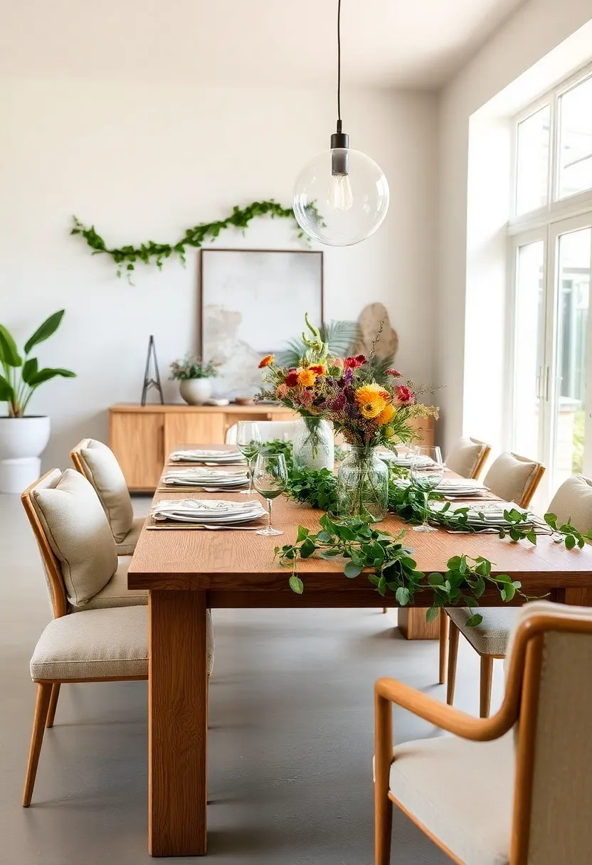 Garden Party: Place fresh greenery garlands‌ and wildflower ‌vases along the⁢ table for an outdoor-inspired, fresh look