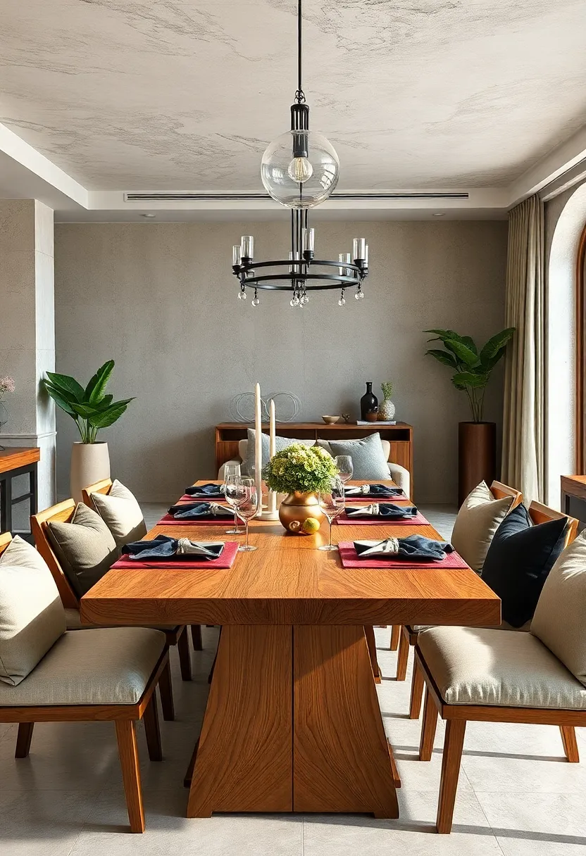 Luxurious Velvet: Pair your wooden table ⁢with velvet napkins and plush seat ‌cushions⁤ to ‌enhance⁣ tactile richness