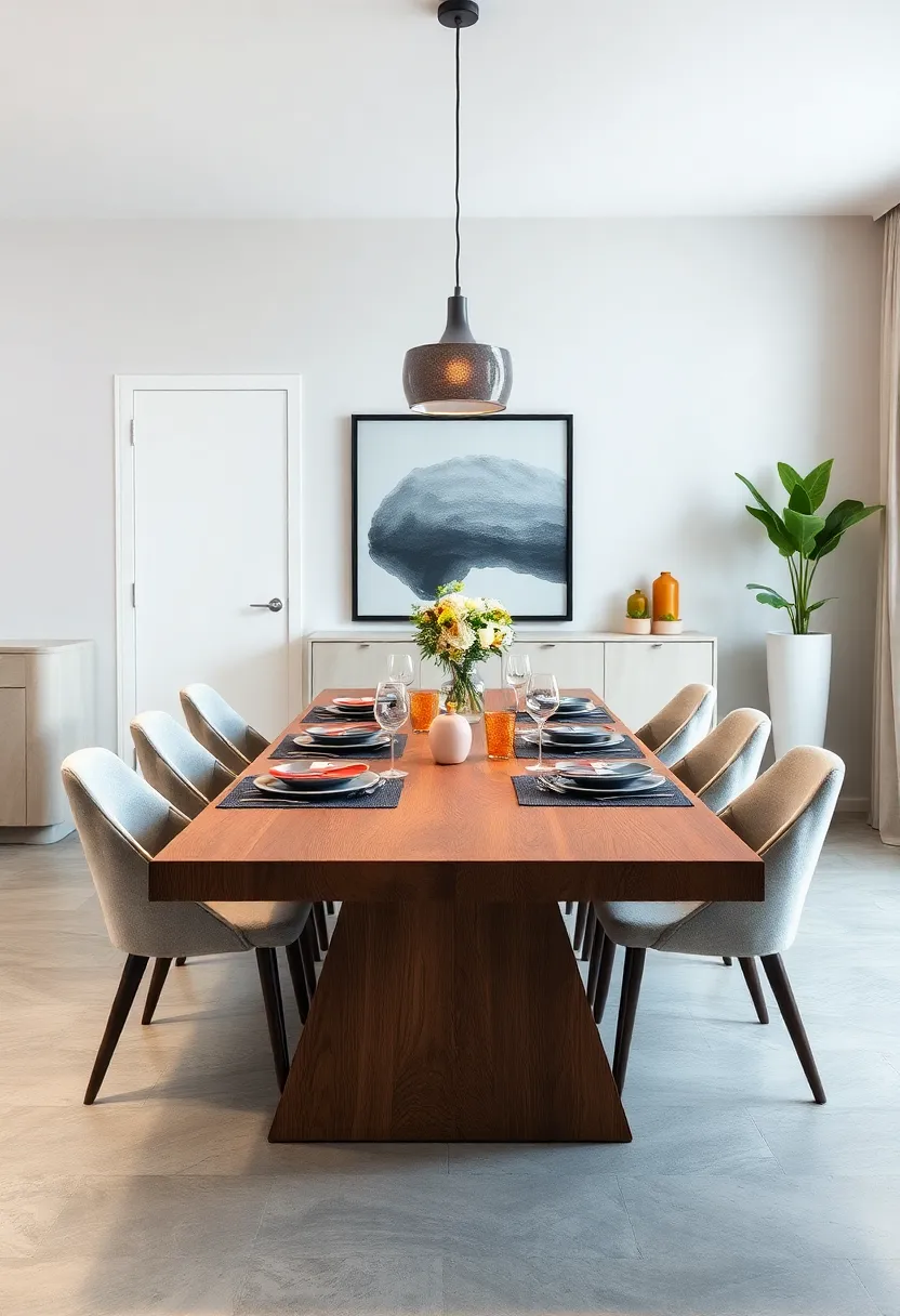 Modern Minimalism: Keep⁢ the table bare or ⁤use a simple, ⁣monochrome placemat⁢ set ⁣to highlight the natural grain of the wood