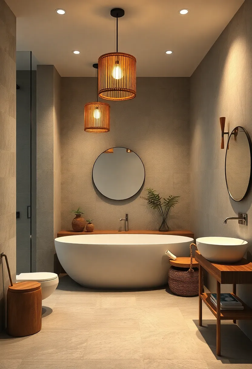 Bamboo‍ Light Fixtures: ⁤Delicate bamboo pendant lights or sconces ​provide ambient lighting with​ a‍ rustic touch