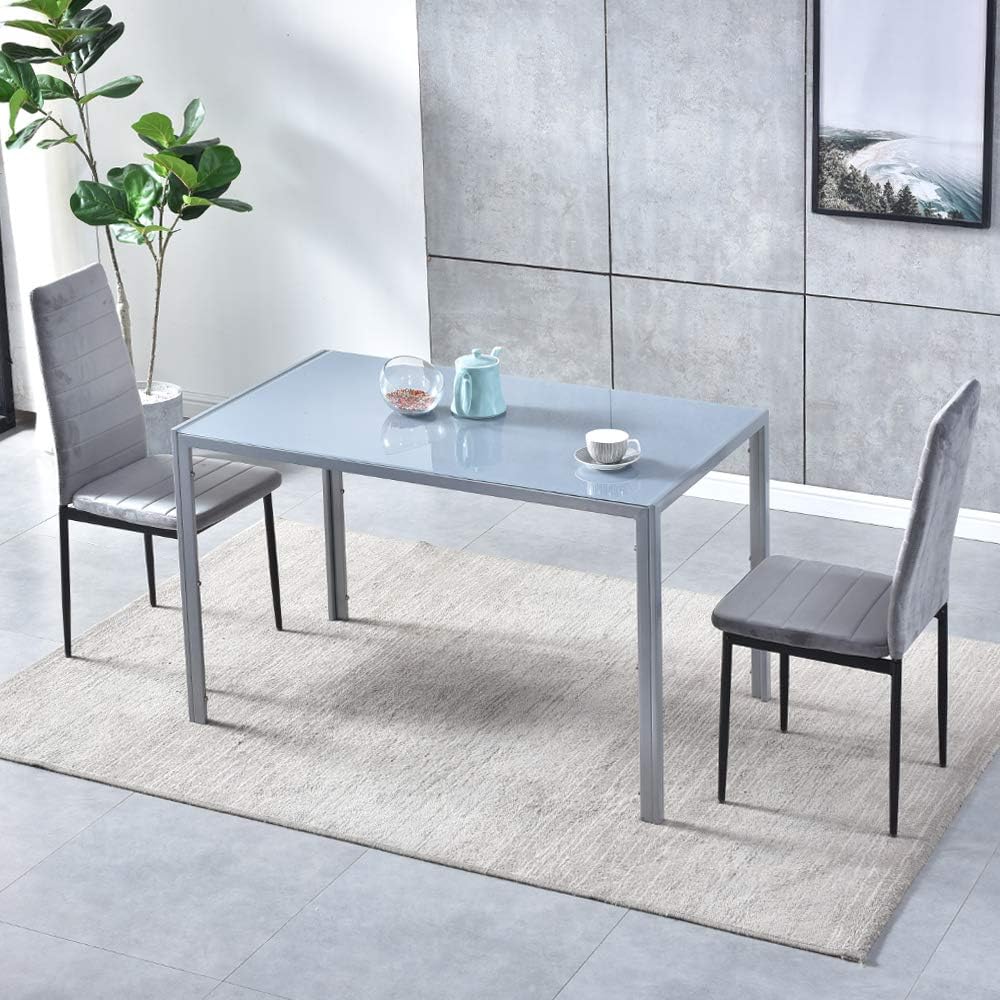 Our Honest Take on Nozama's⁤ sleek Gray Glass Dining Table