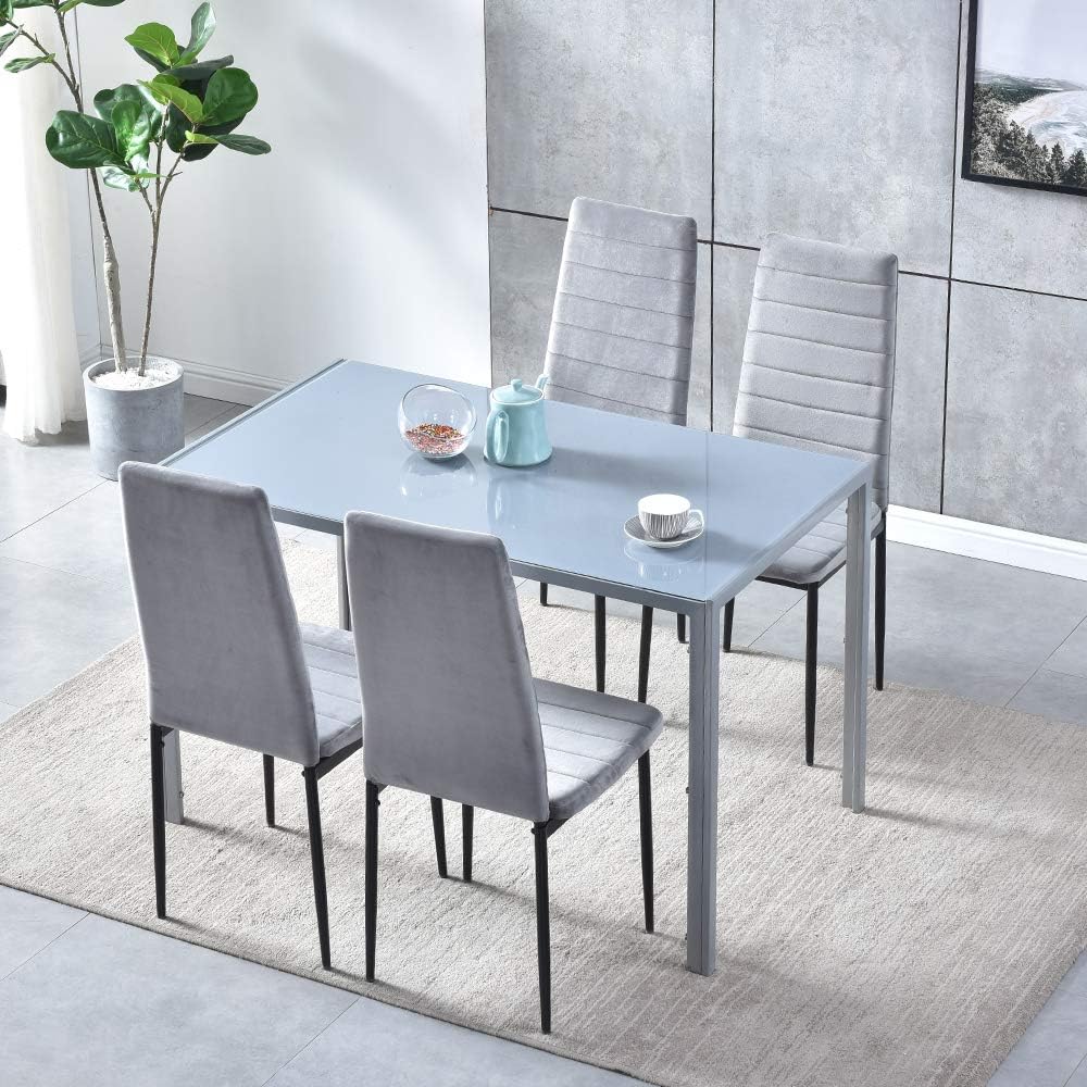 Our Honest Take on Nozama's ⁣Sleek Gray Glass Dining Table