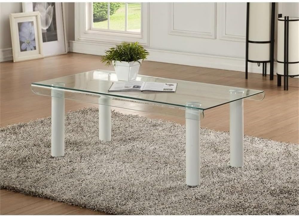Our Take on the Acme Gordias Clear Glass Coffee Table: sleek & Versatile