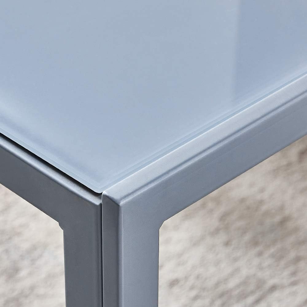Our Honest‌ Take on Nozama's Sleek Gray Glass Dining Table
