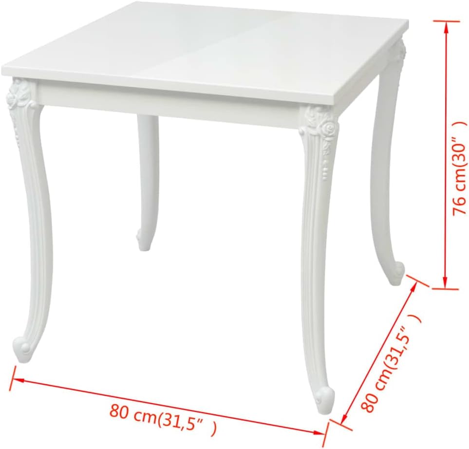 Our Take on the YAFF High Gloss White Dining Table: Sleek & Sturdy
