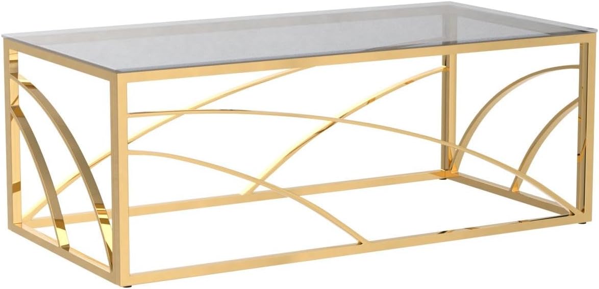 Our Take on ⁣the Sleek Gold & Glass Coffee Table for Living Rooms