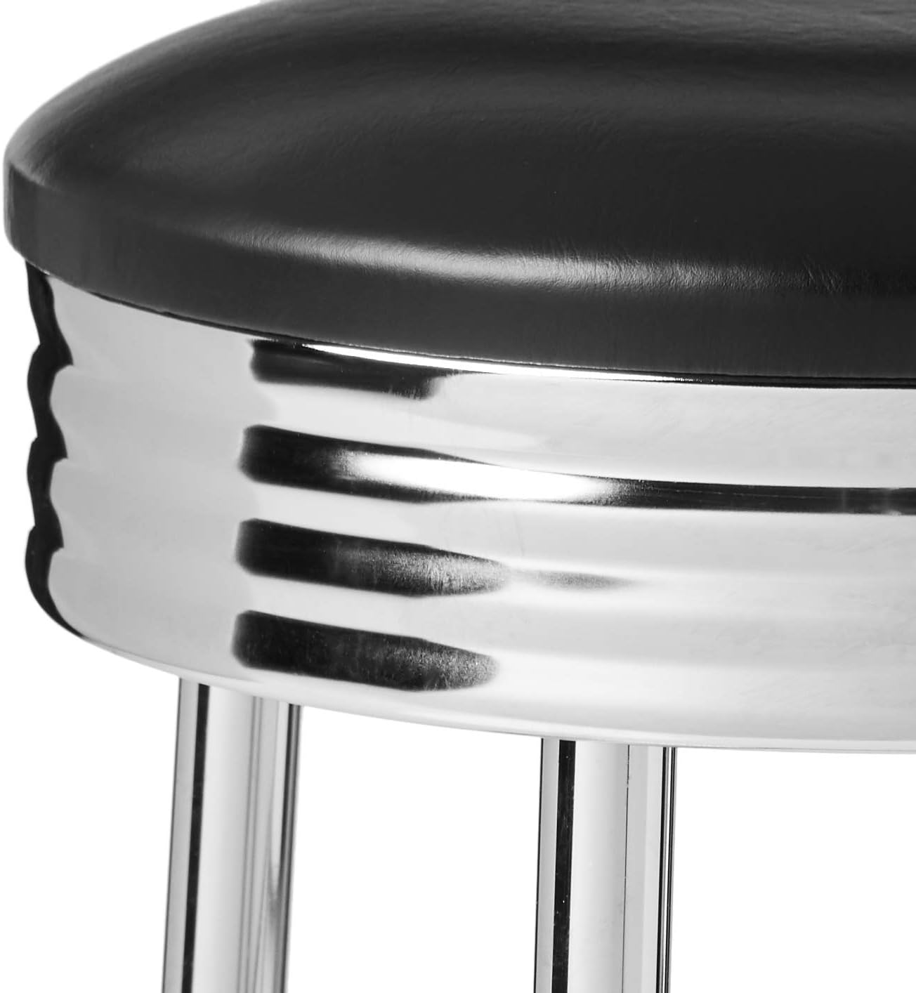 Our Take ⁢on the Crown mark Retro Black & Chrome Barstools