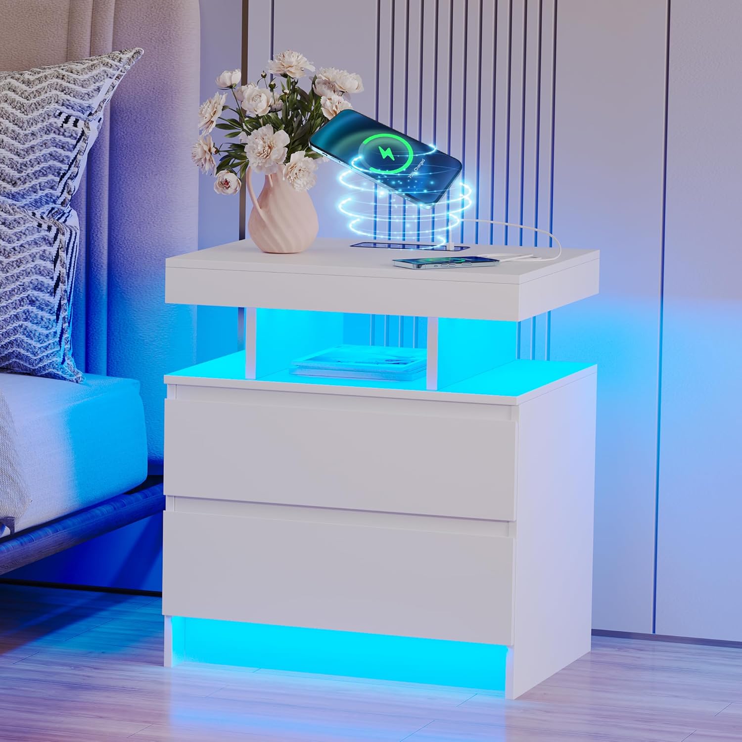 Our Honest Take: dnbss Smart Nightstand with LED & Charging