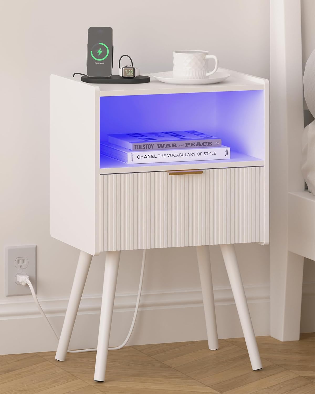 Our Honest take on the White Nightstand with LEDs & Charging Hub