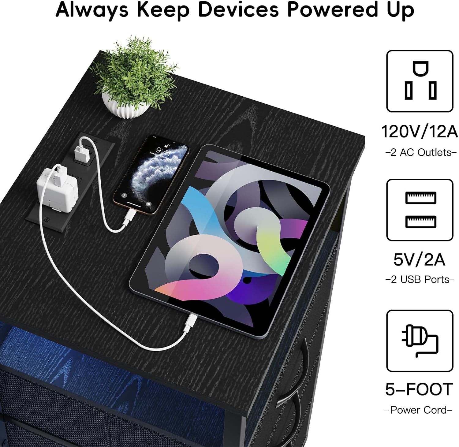 How We Found Fixwal's Night Stand With Charging: Practical & Sleek