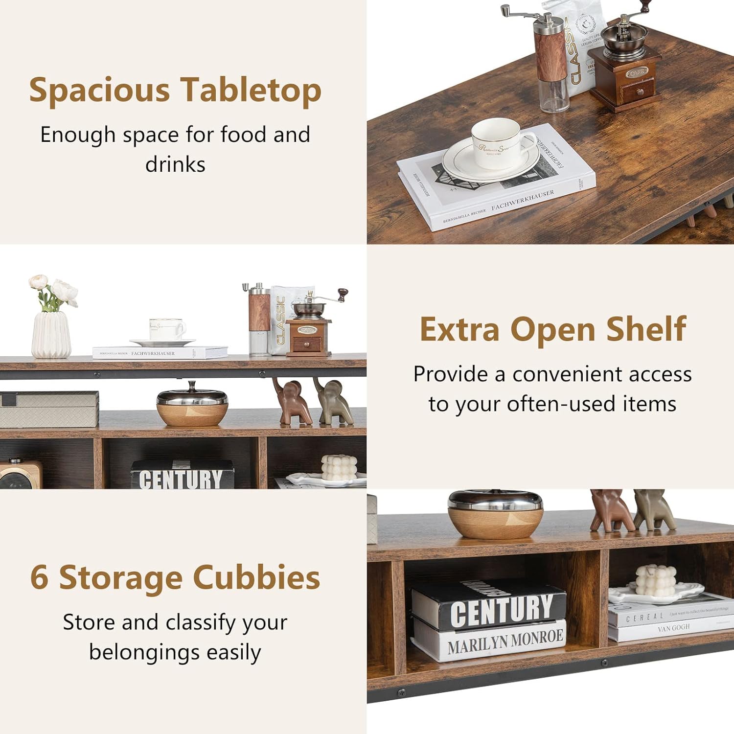 How We Found COSTWAY's Industrial Coffee ⁢Table Perfectly ⁤practical