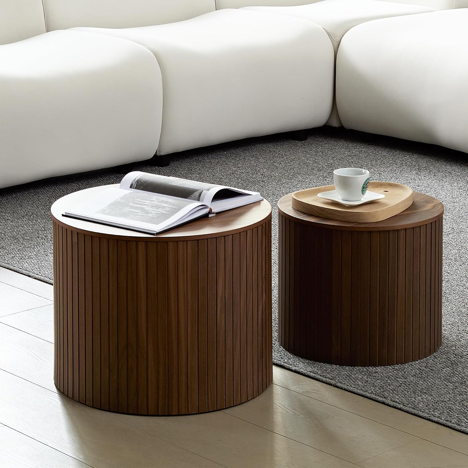 Our Take on YOPENG's Walnut Nesting Tables: ⁤Stylish & Space-smart