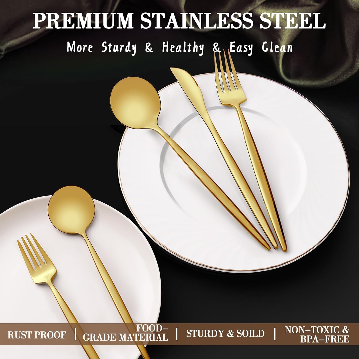 Our Take on CEKEE Gold Silverware: Stylish, sturdy & ⁢Elegant for All