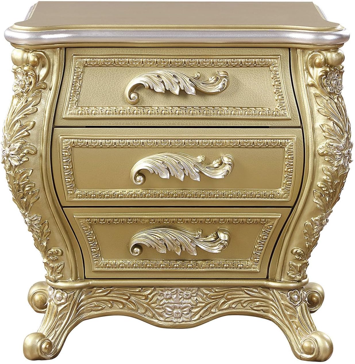 Why We Love Our Elegant Gold 3-Drawer Nightstand's Smart Storage