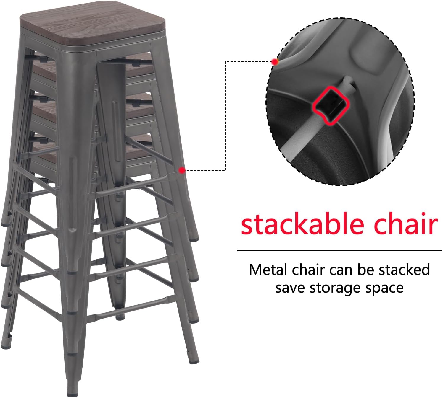 Our Honest Take on YOUNIKE's Rusty Grey Stackable Metal Bar Stools