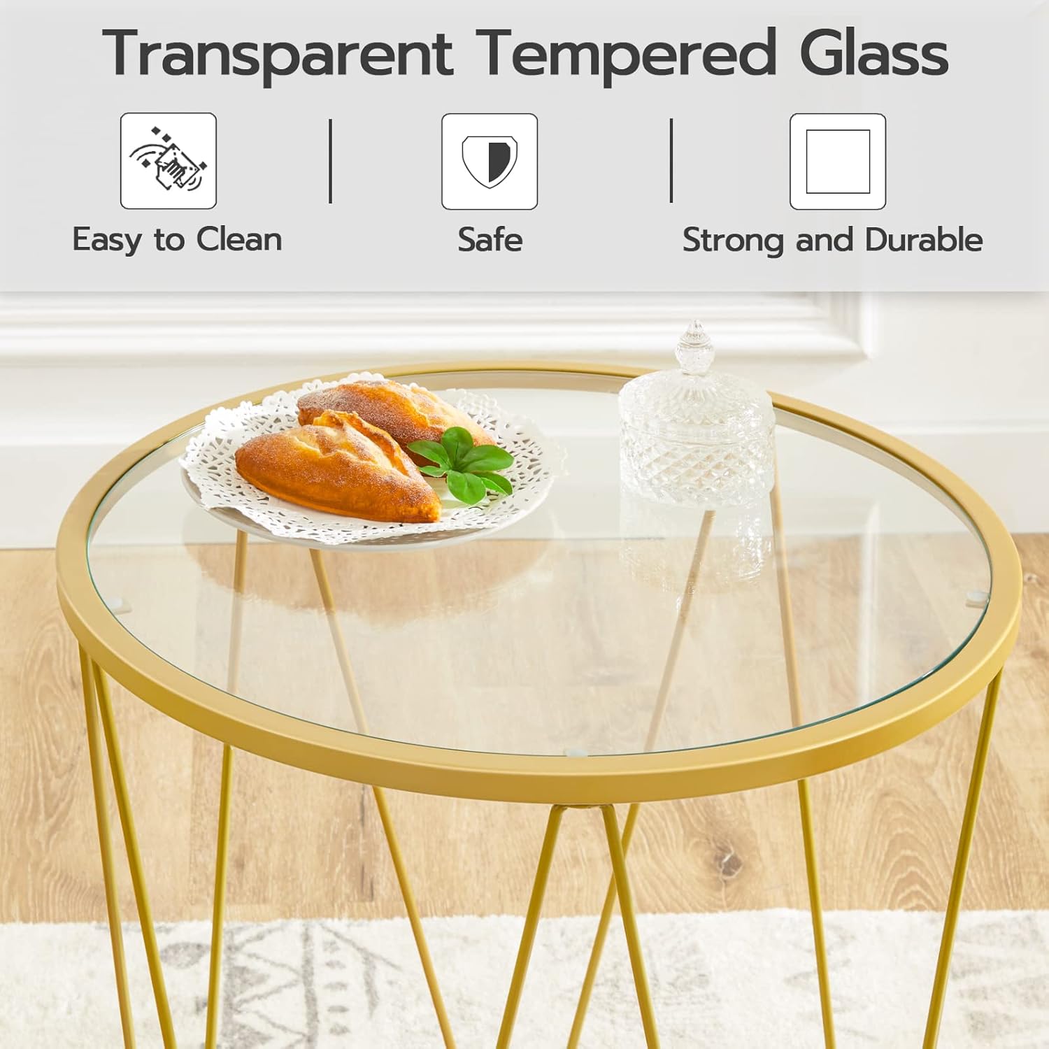 Our Take on HOOBRO's Elegant Gold Coffee & End Table Set