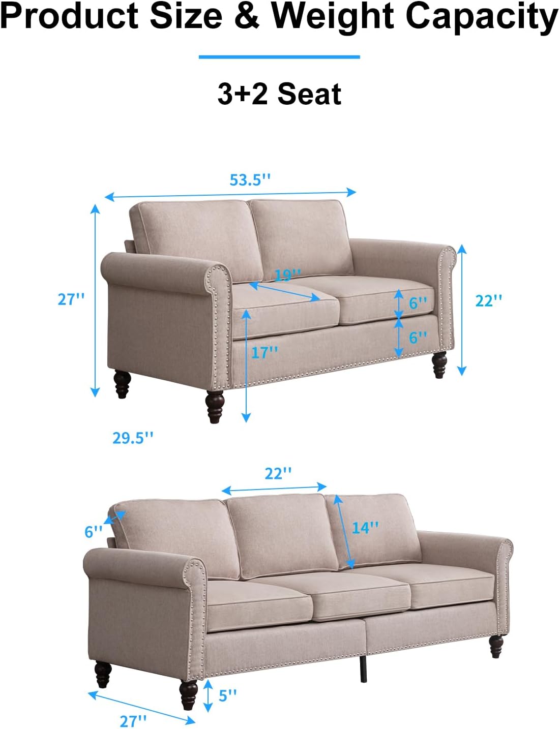 Our Take on PUREMIND's Modern 3-Piece Linen Sofa Set