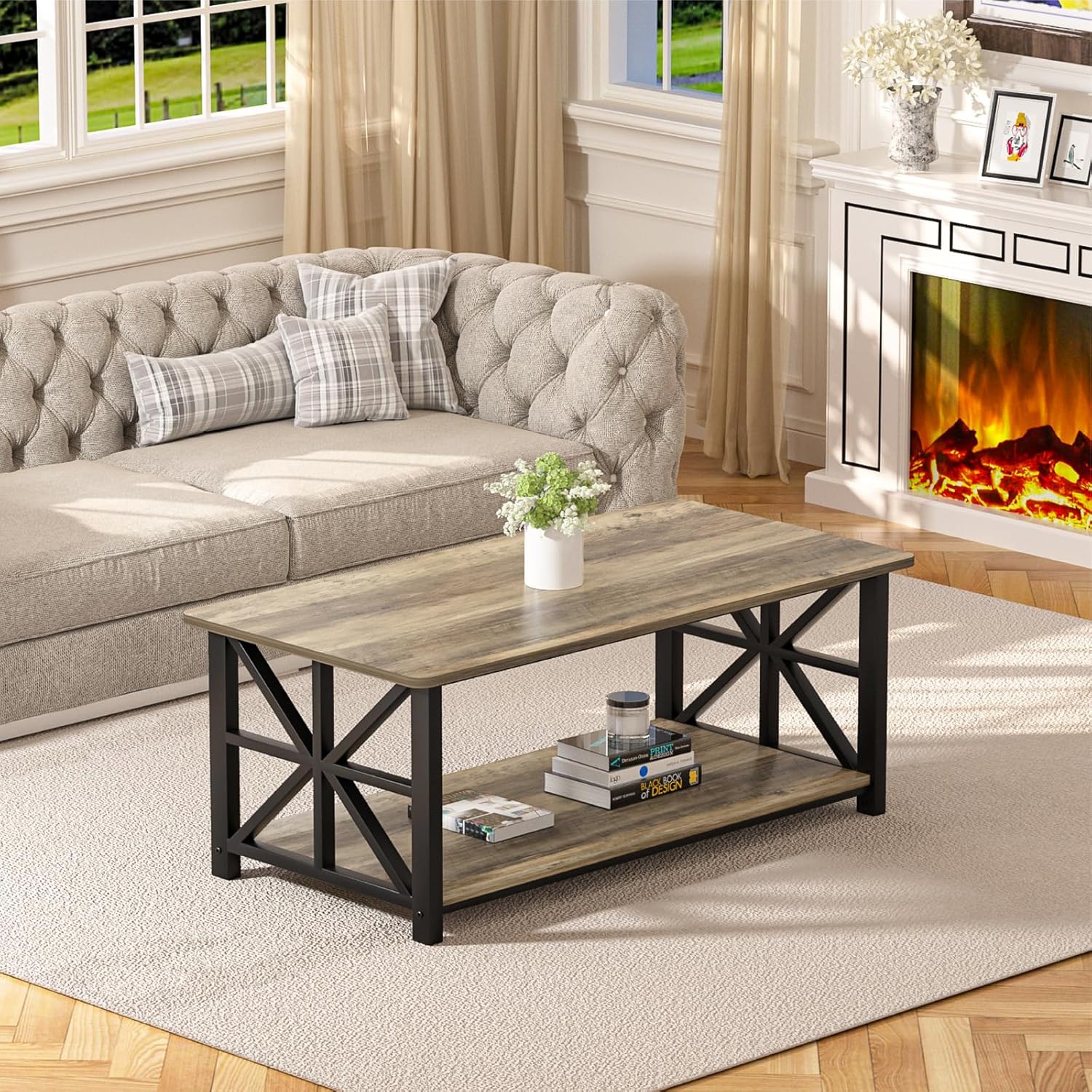Why We Love the GreenForest Farmhouse Coffee Table's Design and function