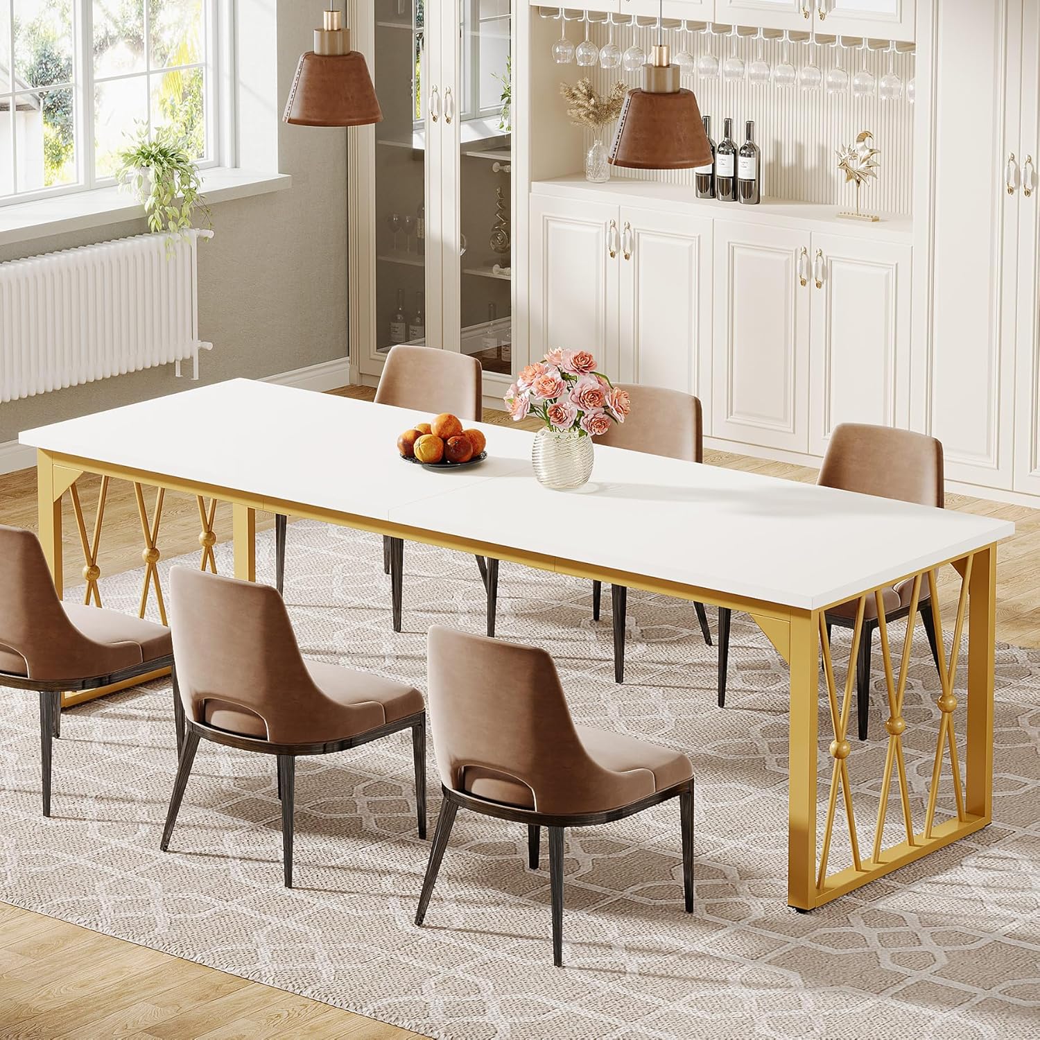 Our Honest ⁣Take on the Tribesigns 8-Person White & Gold​ Table