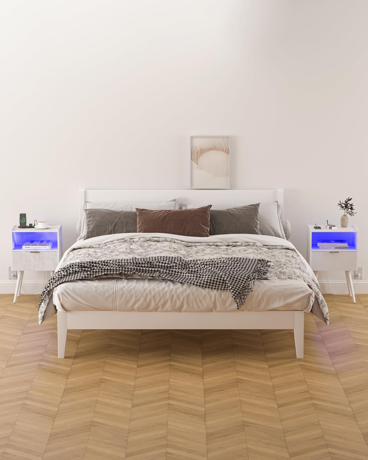 our Honest Take on the White Nightstand with LEDs & charging Hub