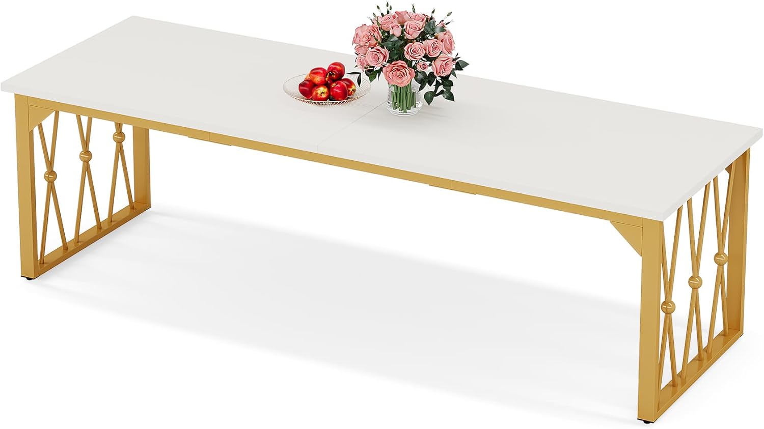 Our Honest Take on the Tribesigns 8-Person White & Gold⁣ Table