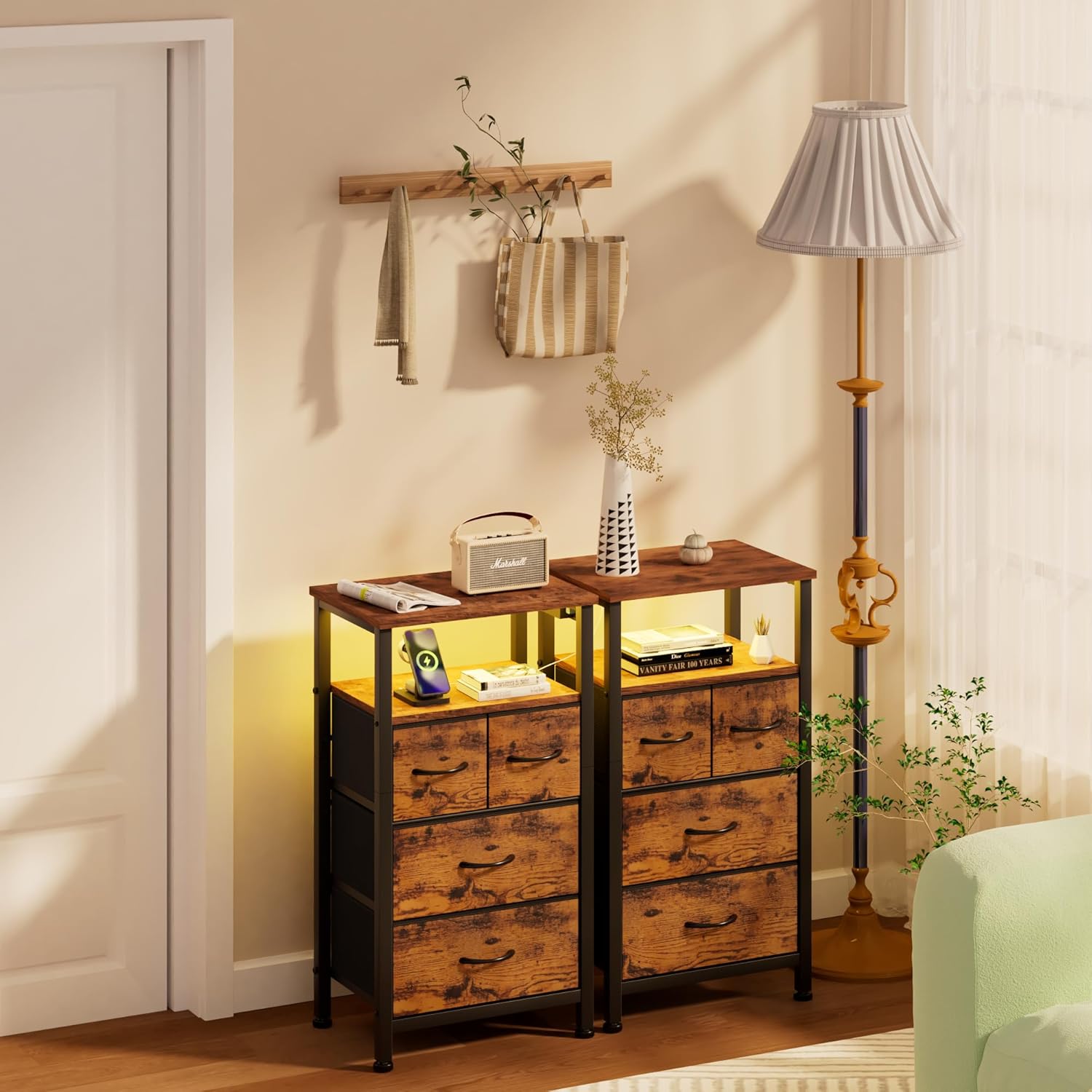 How Our Furnulem LED Dresser & Nightstand Upgrade Bedroom Life