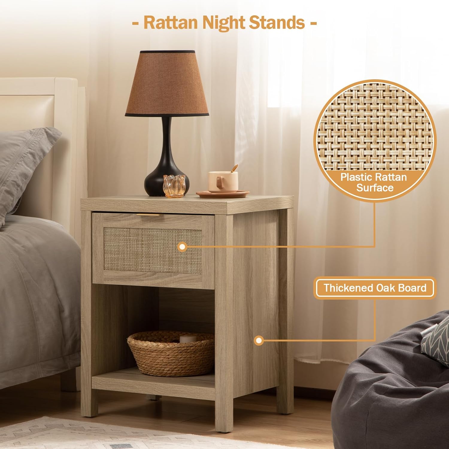 Our​ Honest take on the SICOTAS Rattan Nightstand: Stylish & Sturdy