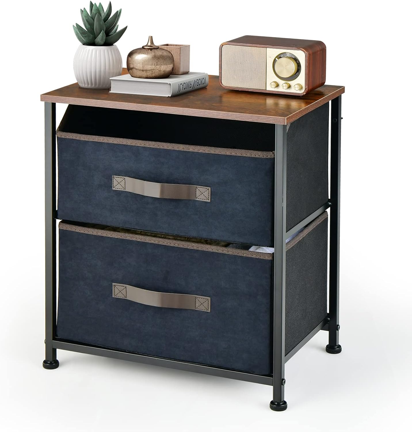 How We Organized Our Bedroom with COSTWAY's 2-Drawer Nightstand