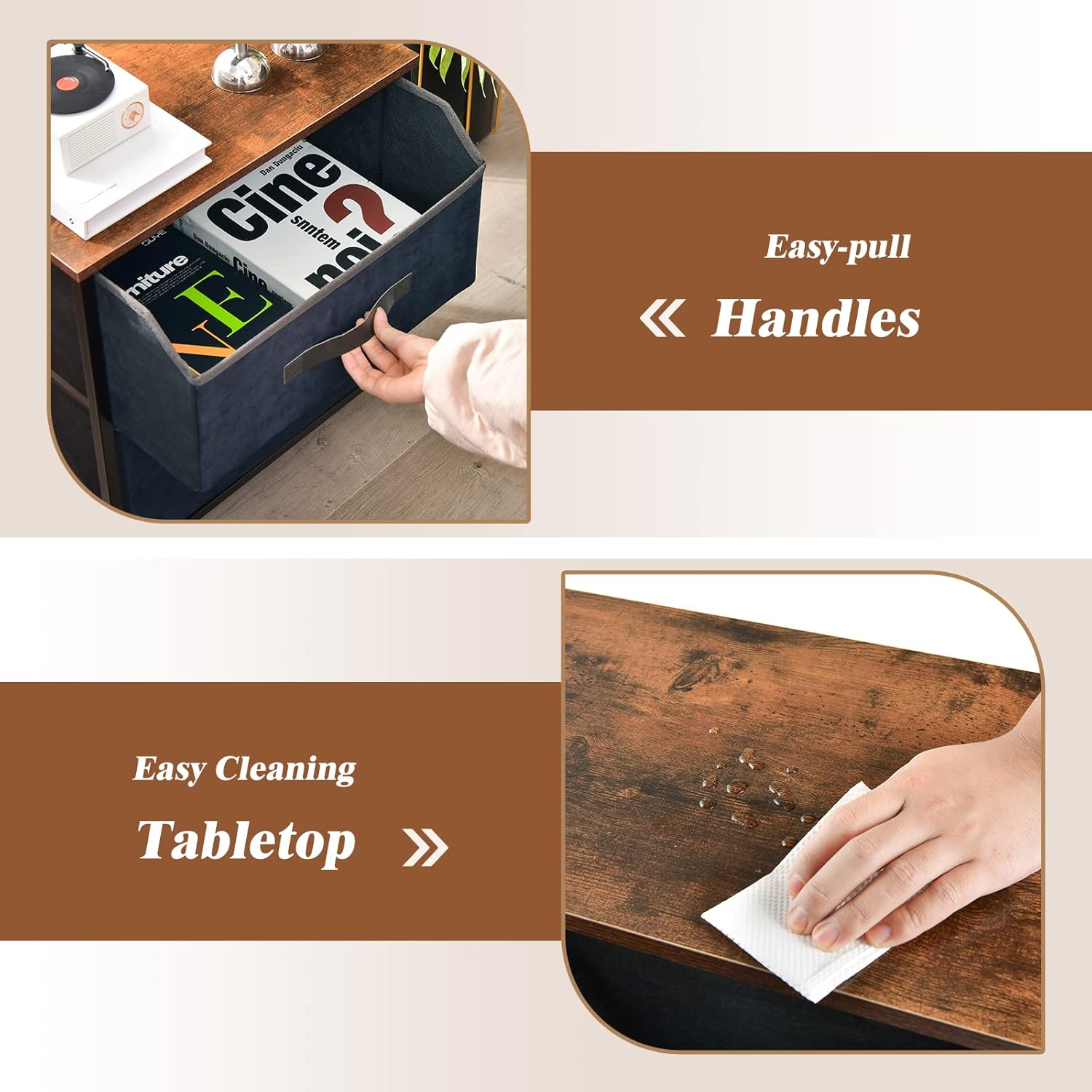 How We Organized Our Bedroom ‌with COSTWAY's​ 2-Drawer Nightstand