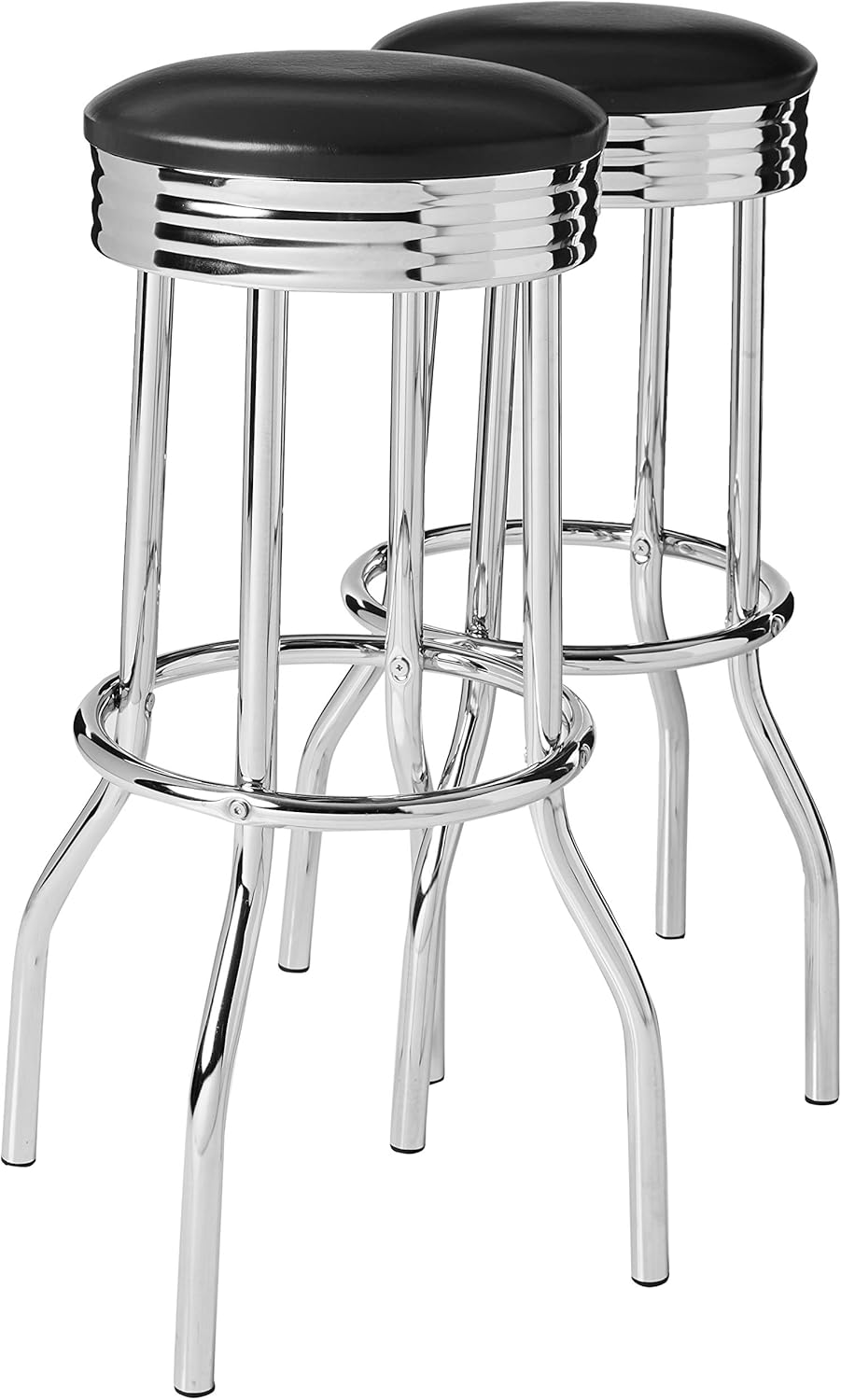 Our‌ Take on the ⁢Crown ⁤Mark Retro Black & Chrome Barstools
