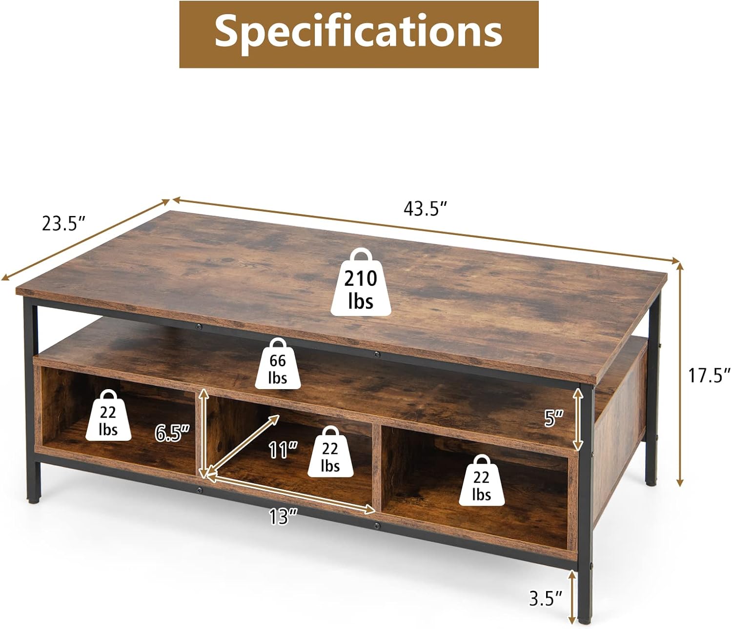 how We Found COSTWAY's Industrial Coffee Table Perfectly Practical