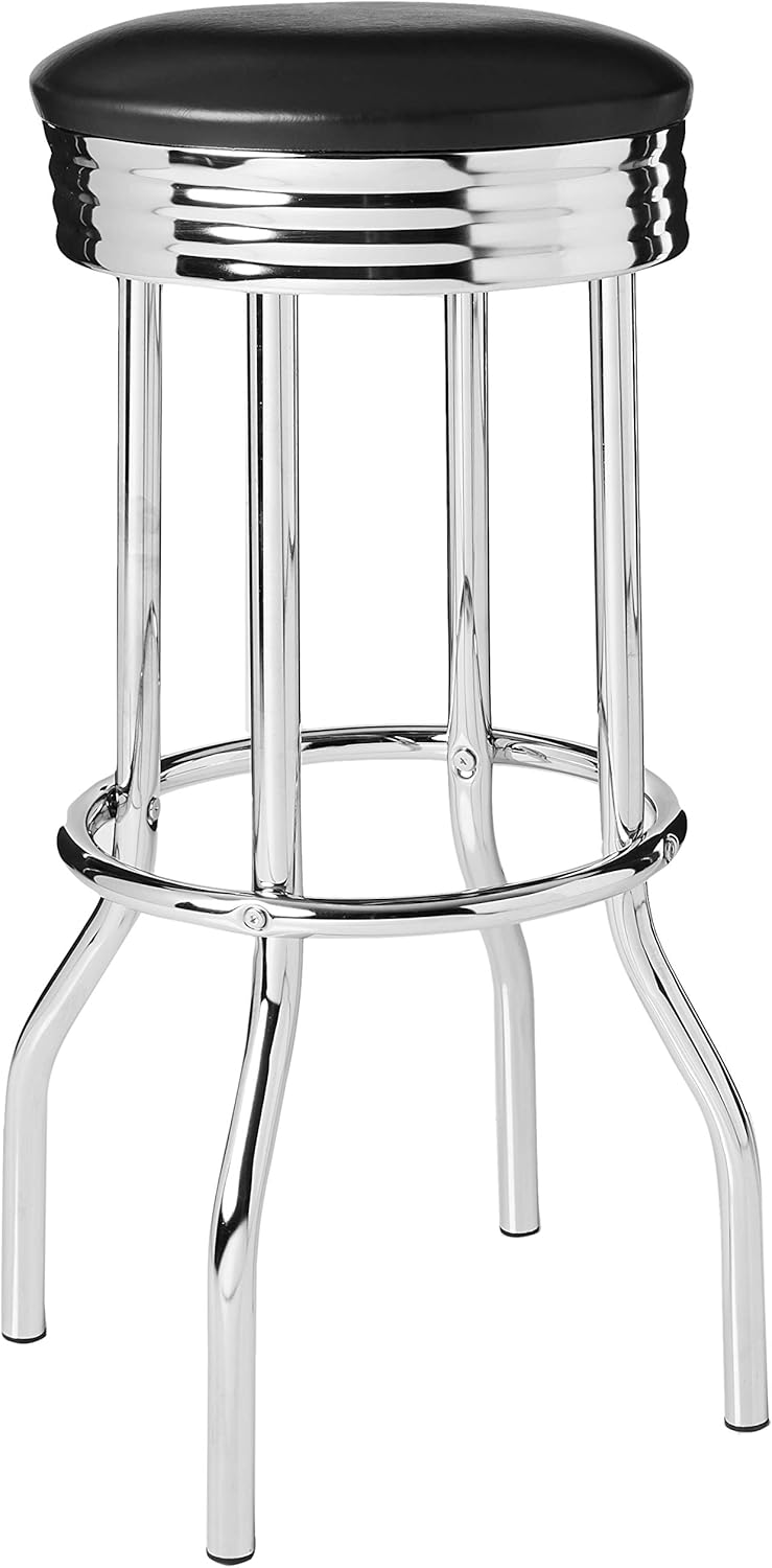 Our​ Take on⁢ the Crown Mark Retro Black & chrome Barstools